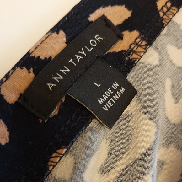 Ann Taylor Flowy Baggy Long Sleeve Cheetah Print Blouse Size L - Picture 6 of 10